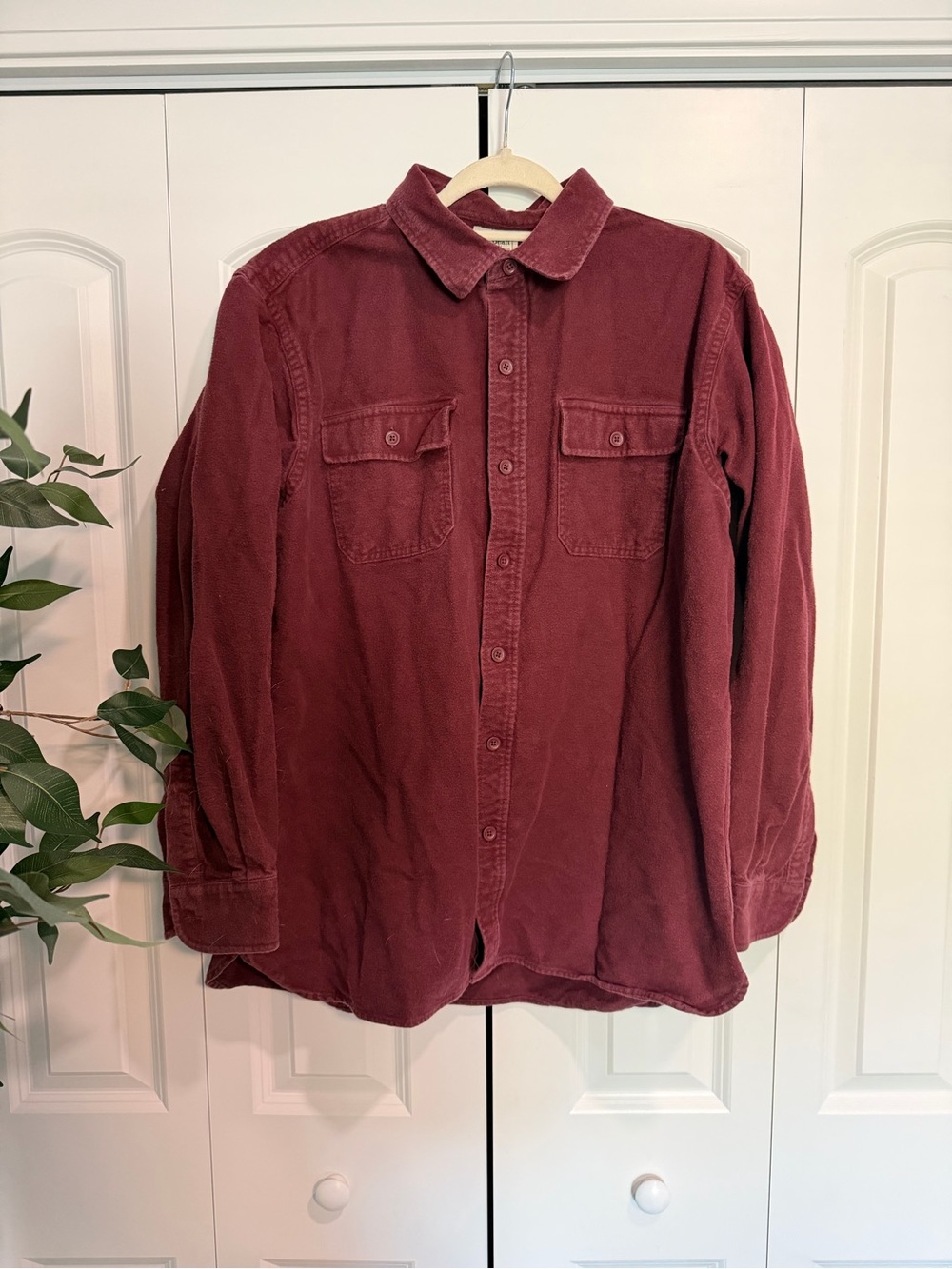 L.L. Bean Corduroy Shirt Jacket in Deep Wine